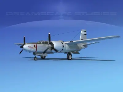 Douglas A-26B Invader V05 USAAF 3D model