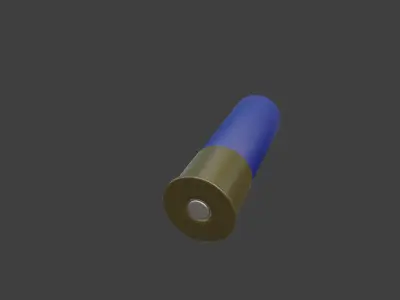 shotgun cartridge 12 gauge Free low-poly 3D model
