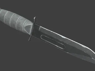 Combat Knife Low Poly Low-poly 3D model