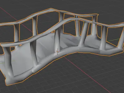 Wood Bridge Stylized Free 3D model