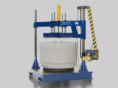 Hydraulic Press and Subsea Connector Part Low-poly 3D model