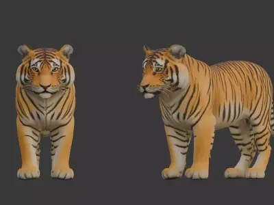 Sumatera Tiger Miniature Low-poly 3D model