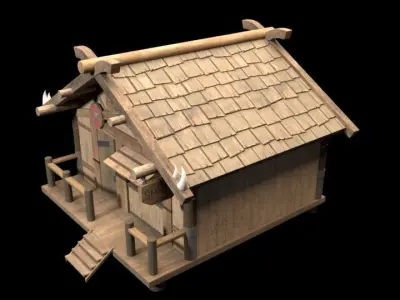 Viking smithy Free low-poly 3D model