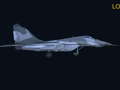 Asset - Army - Aircraft - Mig 29 Low-poly 3D model