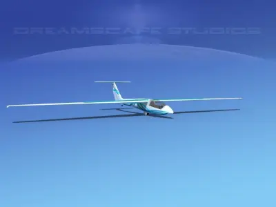 SZD-36 Cobra Glider V04 Low-poly 3D model