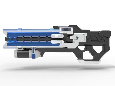 Electric Gun Low-poly 3D model