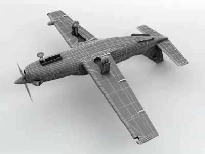 Socata TBM 700 Aircraft Low-poly 3D model