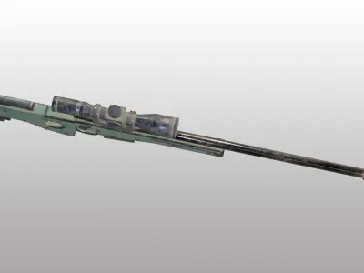 AWM gun 3d model game assest Free 3D model