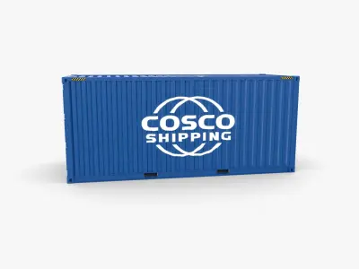 20ft Shipping Container Cosco Shipping v1 3D model