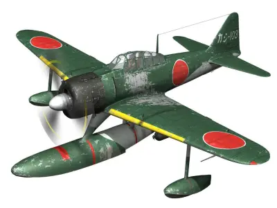 Nakajima A6M2-N - Rufe 3D model