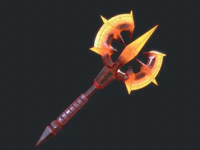 Fantasy Stylish- Axe of Chaos Low-poly 3D model