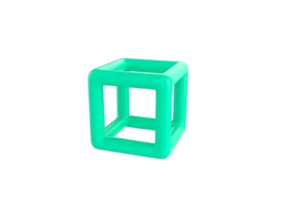 Symbol022 Wire Cube 3D model