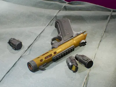 Energy Emblazer EK-3000 - Sci-Fi Plasma Gun Low-poly 3D model