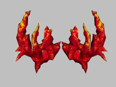 Burn Wing Low-poly 3D model