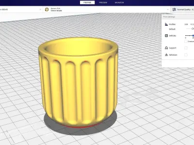 Garden Pot M1 Free 3D print model