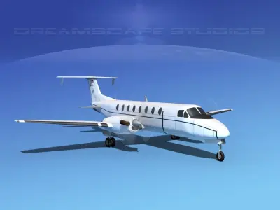 Beechcraft C-12J Huron V04 USAF 3D model