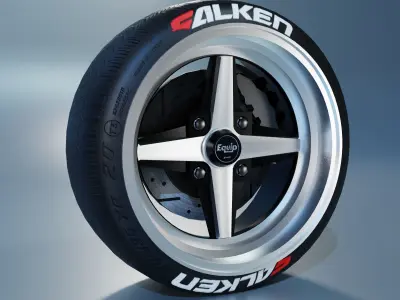 Work Equip 01 Wheel Low-poly 3D model