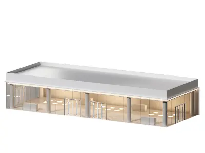 Commercial building Exhibition salon store showroom museum 3D model