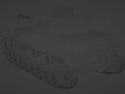 Panzerkampfwagen IV Ausf G Low-poly 3D model