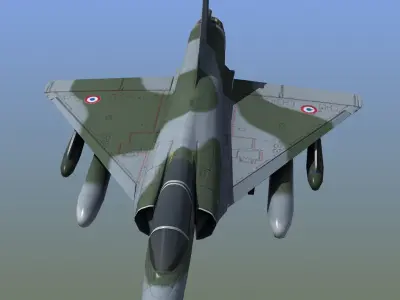 Mirage2000D LD1 Low-poly 3D model