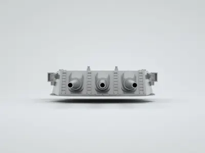 16 inch - 406mm Triple Naval Gun Mk6 3D model