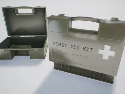 Military First Aid Kit 1 Plus 1 PBR Pack Low-poly 3D model