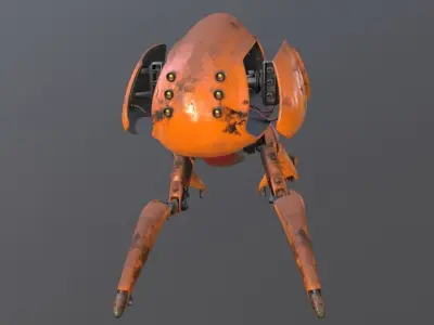Ant-Droid Robot Low-poly 3D model