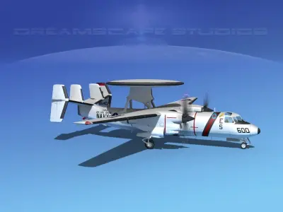 Grumman E-2C Hawkeye V10 3D model