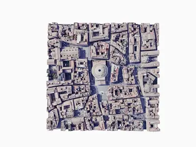 The Pantheon city Low-poly 3D model
