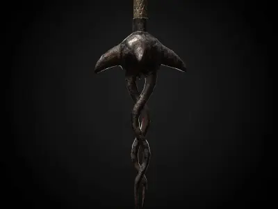 Dragon Axe Low-poly 3D model purchase