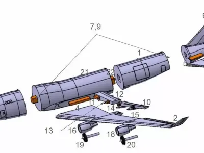 Boeing 747 400F For Assembly 2200 mm wingspan 3D print model