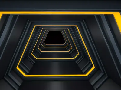 Sci Fi Tunnel 3D model 62