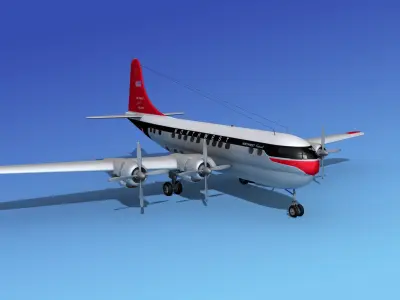 Boeing 377 Northwest Orient 3D model