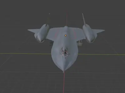 jet sr71 Low-poly 3D model