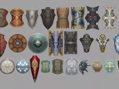 shield shields from legend of zelda Low-poly 3D model