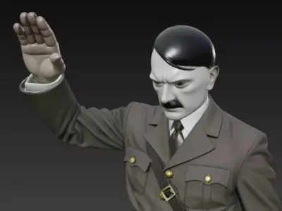 Adolf Hitler iconic salute 3D Figure 3D print model