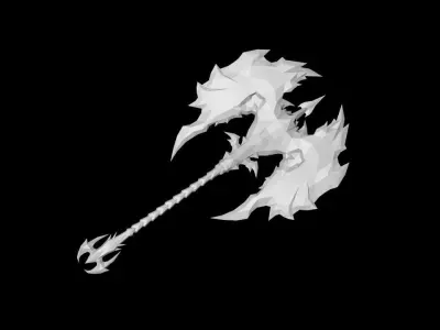 Infernal Axe Low-poly 3D model