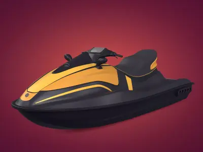 Generic Jetski - Jet ski -- Original Design Low-poly 3D model