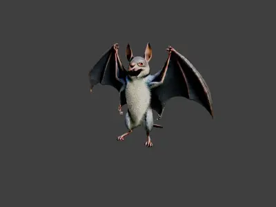 Bat Animal Low-poly 3D model