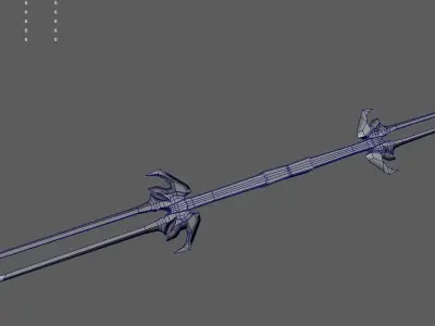 Double Blades Low-poly 3D model