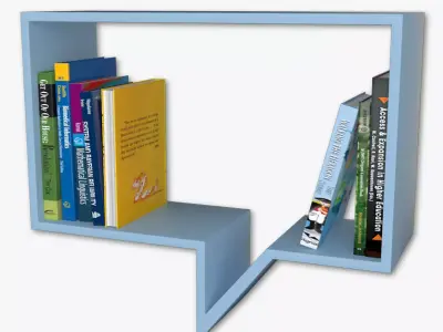 Bookshelf Comment Free 3D model