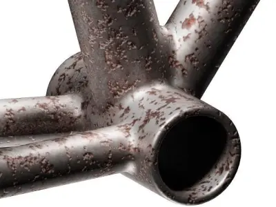 Rusty Bicycle Frame 3D model