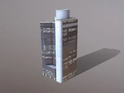Building Frankfurt ABC International Bank Low-poly 3D model