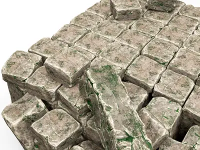 Ancient stone temple 3D model