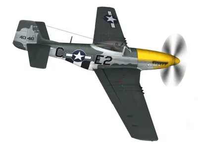North American P-51D Mustang - Lou IV 3D model