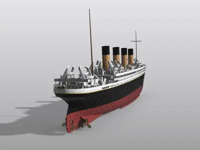 RMS Britannic ocean liner had she known commercial service 3D print model