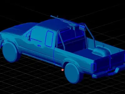Pick-Up Truck Free low-poly 3D model