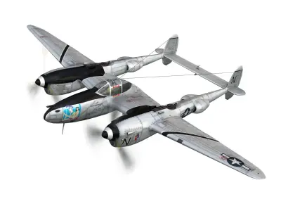 Lockheed P-38 Lightning - Wishful Thinking 3D model