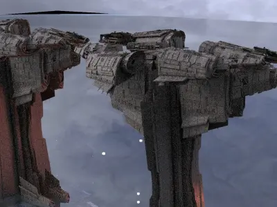 Science fiction landing pad 2 3D model