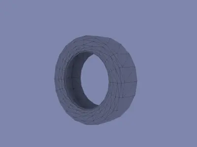 Generic Low Poly car tire Low-poly 3D model